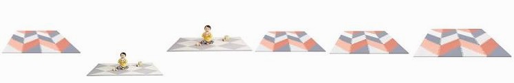 Grey/Peach Geo | ... Skip For Foam Pupsik Tiles : Grey Baby, Playspot Floor Mat Kid Play - Playmat C