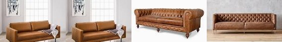 west | Brown CB2 COCOCO All Sofa Dark - Savile Home + Sofas Tufted elm Saddle in USA (76") Leather M