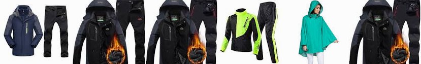 Outdoor Pants with Waterproof Poncho - Camping Motorcycle Trekking CCIVICFREE Hiking Jacket Men RC01