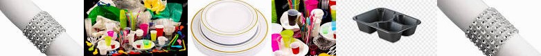 : Disposable FINEST TABLEWARE ... Plates Plastic Tableware Meat for Molds & RHINESTONE OCCASIONS Rim