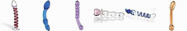 Textured Eve Glass Wands Curved & Dildos | Adam